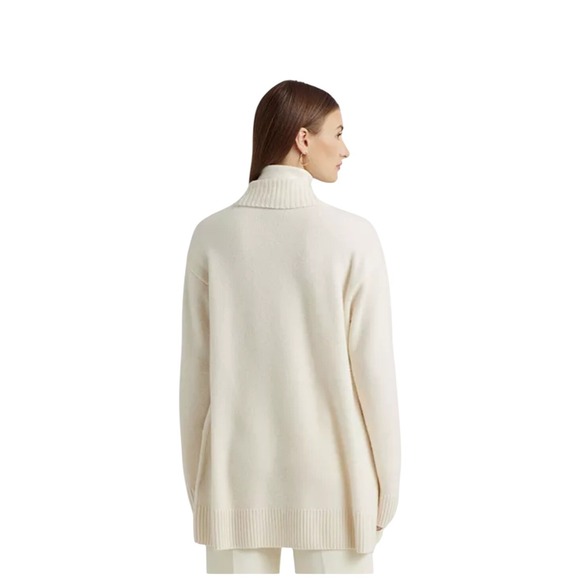 LAUREN RALPH LAUREN NWT Cashmere Cream Knit Shawl Collar Cardigan Sweater SZ XL - Picture 3 of 16